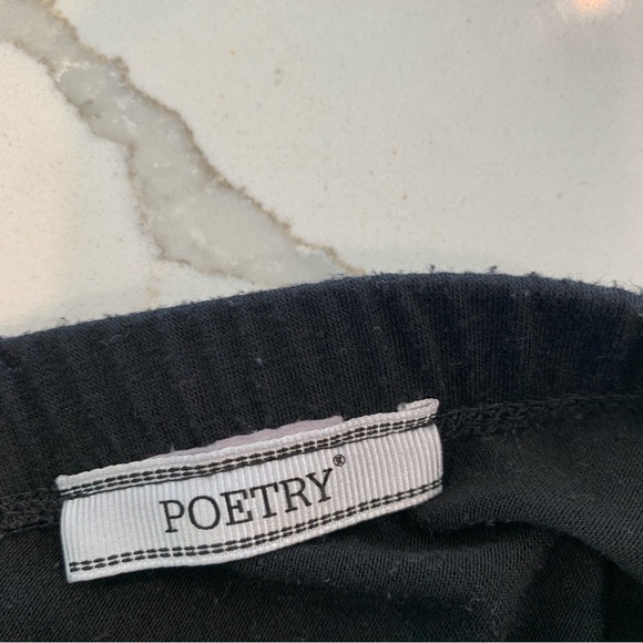 Purple Teal Black Sweater Knit Front Tube Top - Picture 9 of 9